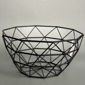 Фруктовниця геометрична чорна, 26*14 см