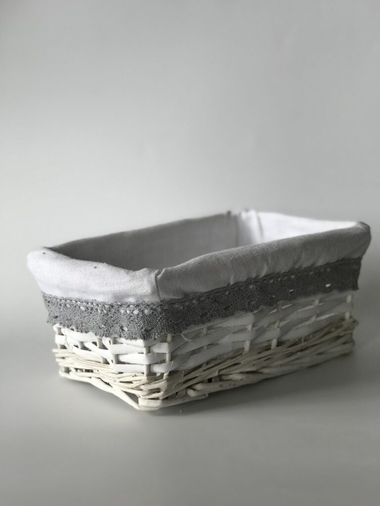 Корзина з тканиною, беж 28*12*19