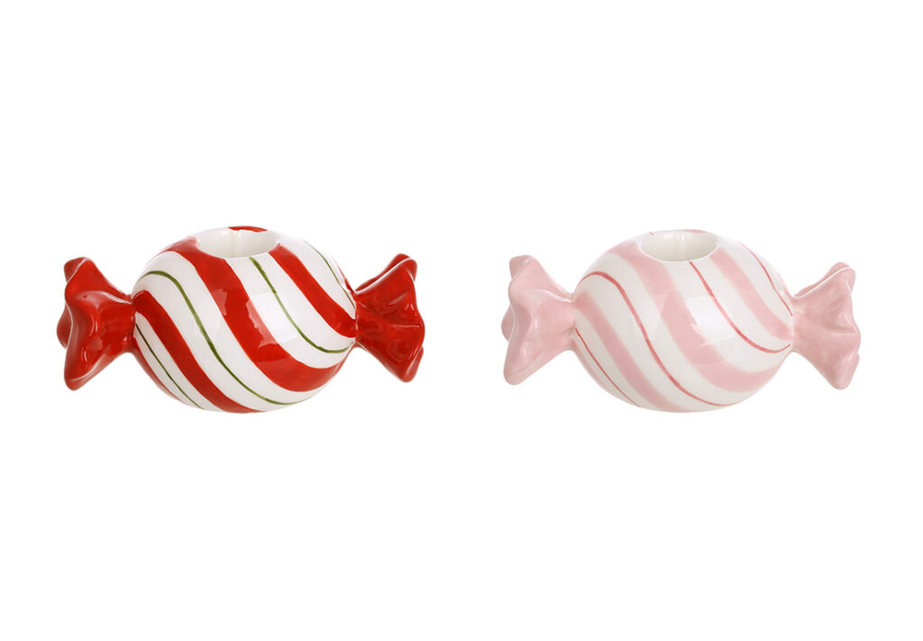 Свічник керамічний Candy (свічка D24 мм), 12*6.4*5.1см, 2 дизайни