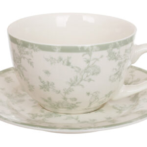 Чашка c блюдцем порцелянові 250мл Floral Green