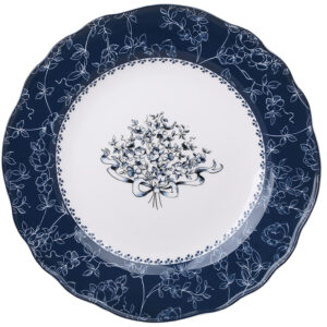 Тарелка фарфоровая 26*26*2см Vintage Blue