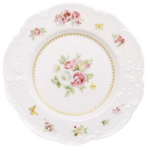 Тарілка порцеляногва 20 см, колекція Chateau Roses Collection