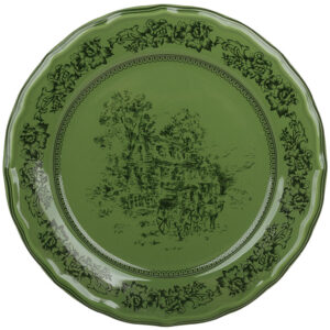 Тарілка порцелянова D22*2.5см Heritage Toile Collection, колір - оливковий зелений