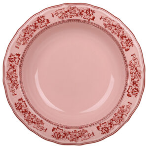 Тарілка порцелянова супова D23.5*3.8см Heritage Toile Collection, колір - винтажний рожевий