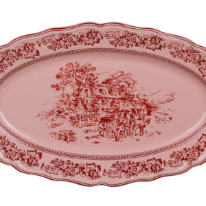 Блюдо порцелянове овальне 36*21*3,5 см Heritage Toile Collection,колір-винтажний рожевий