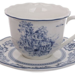 Набір порцеляновий чашка з блюдцем 220мл Heritage Toile Collection Blue